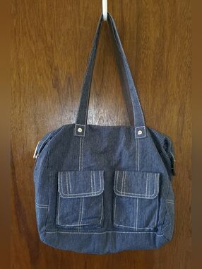 THIRTY ONE Bag Casual Cargo Railroad Stripe 10TH ANNIVERSARY Purse Tote